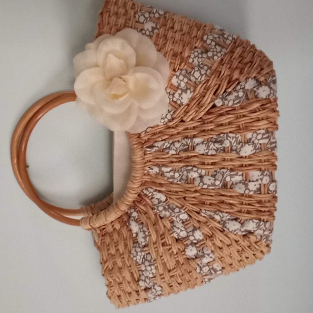 Straw Vintage Satchel Hand bag